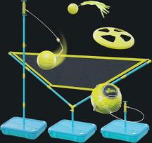 "Swingball 7303AM" 5-in-1 daugiafunkcinis žaislas, "Tailball", tinklinio kamuolys, futbolo kamuolys, skraidantis diskas, visiems paviršiams, sodo, paplūdimio ir lauko žaislas, nuo 6 metų