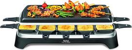 "Tefal Ambiance Raclette" kepsninė 10 žmonių, su stalo grilio funkcija, kepsninės plokštė padengta nesvylančia danga, galima plauti indaplovėje, nuimamas 2 metrų ilgio laidas, juoda, nerūdijantis plienas, 1350 W, RE4588