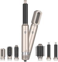 6 in 1 Auto Hair Wrap Hairstyler, TANSHINE Heißluftbürste Volumen Fföhnbürste Warmluftbürste Set, Haar Lockenstab Hot Air Blow Dryer Brush