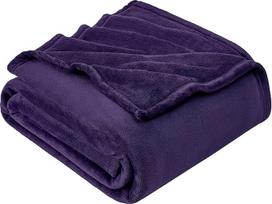 EHEYCIGA Cuddly Blindet, pūkuota, minkšta, šilta vilnonė antklodė, 130 x 165 cm, sofos, antklodės arba sofos antklodė, metama, violetinė