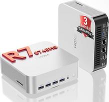 GEEKOM mini kompiuteris "A8 Max" su "AMD Ryzen 7 8745HS", 2,5Gb/s dvigubas LAN prievadas, DDR5 RAM + 1 TB M.2 NVMe SSD, mini kompiuteris "W-11 Pro" | 8 USB | 8K Quad ekranas, skirtas žaidimams / kūrybiškumui / biurui