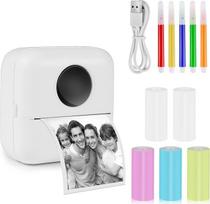 GuKKK mini spausdintuvas, mobilusis nuotraukų spausdintuvas, nešiojamasis mini nuotraukų spausdintuvas, belaidis nuotraukų spausdintuvas, terminis spausdintuvas, "Bluetooth" spausdintuvas išmaniesiems telefonams, skirtas mokymosi pagalbai, mokymosi užraša