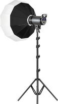 GVM 100W LED vaizdo šviesa su žibintu minkštasuoliu, 3200K-5600K dviejų spalvų COB studijos šviesa, 40000lux/0.5m fotografijos nepertraukiama šviesa nuotraukų studijai "YouTube" transliacijos kino šviesa CRI97+ App Control