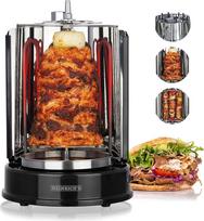 Heinrich´s Kebabų kepsninė namams, Kebabų kepsninė, Rotissiere vištienos kepsninė, Gyros Kebab, Rotisserie iešmas, elektrinė kepsninė, BBQ, stalinė kepsninė, vertikali kepsninė, pagaminta iš nerūdijančio plieno su 6 kebabų iešmais