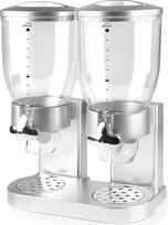 LACOR - 62597 - Dozatorius dribsniams, sausiems vaisiams, pastai ir saldumynams, dviguba 3,5 l talpa, sukimosi sistema, be BPA, 33 x 20 x 42 cm, pilkos spalvos
