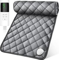 MILFECH 84 x 43 cm šildymo pagalvėlė su automatiniu išsijungimu, elektrinė šildymo pagalvėlė, greito šildymo technologija, 9 temperatūros lygiai ir 4 laiko nustatymai, didelės saugios šildymo pagalvėlės nugarai, kaklui, pečiams