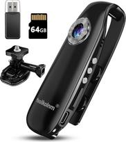 Mini kūno kamera su garso ir vaizdo įrašymu 1080P 64GB judesio aptikimo vaizdo registratorius Nešiojamas POV vaizdo registratorius su magnetiniu krepšiu Nešiojamas DV, skirtas važinėjimui dviračiu, naminiams gyvūnams, žygiams, kelionėms