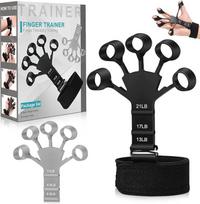 Pirštų tiesiamųjų pirštų treniruoklis Hand Trainer Finger Trainer Pack of 2 Reguliuojamas silikoninis rankų treniruoklis Forearm Trainer Grippy Finger Trainer, skirtas pagerinti pirštų funkciją ir judesius