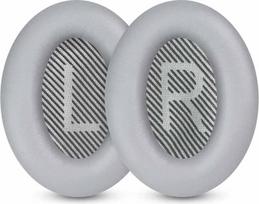 QC35 ausų pagalvėlės QC35 ii ausų pagalvėlės "Bose Quietcomfort 35/35ii/25/15", QC2 AE2/AE2i/AE2w, "SoundLink/SoundTrue" ausinėms aplink ausis, su "Premium" atminties putomis ir baltymine oda (pilka)