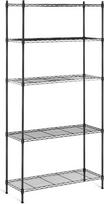 Royal Catering Vielinis ažūrinis sandėliavimo stelažas juodas 180x90x35cm iki 150 kg