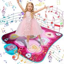 Tanzmatte Kinder Spielzeug Geschenke für Mädchen Jungen Alter 3 4 5 5 6 7 8 Jahre Musikmatte Herausforderung Modi LED Integrierter Musik Weihnachten Geburtstag Kinderspielzeug
