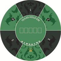 Veltinio kilimėlis stalo žaidimams, 1,2 x 1,2 m, pokeris, Texas Hold'em, apvalus pokerio stalviršis, krepšys 8 žaidėjams, pokerio žaidimai, Blackjack, kazino