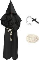 Xinlong Halloween Monk Robe Kunigas kostiumas Vyrų Cosplay Monk kostiumas Viduramžių Renesanso Hooded Monk kostiumas