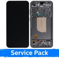 LCD ekranas, suderinamas su Samsung S711 S23 FE su rėmeliu / Graphite (Service Pack)