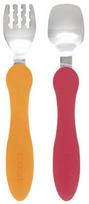 Stalo įrankiai Edison Mama Fork & Spoon Set Mini, 1 m., nerūdijantysis plienas/polipropilenas (pp), geltona sp./rožinė sp.