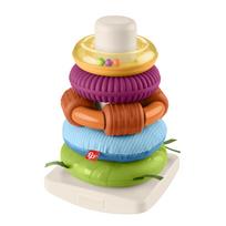 Bokštelis su žiedais Mattel Fisher Price Sensory Rock A Stack, 26 cm, įvairių spalvų