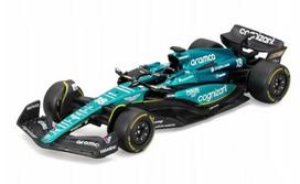 Žaislinis lenktyninis automobilis Bburago AMR23 Aston Martin 18-38090, 1:43, žalia sp.