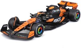 Žaislinis lenktyninis automobilis Bburago McLaren F1 Team MCL38, 18-38214, 1:43, juoda sp./oranžinė sp.