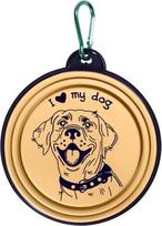 Dubenėlis gyvūnui I Love My Dog, 05 l, 12.7 cm x 12.7 cm, oranžinė sp.