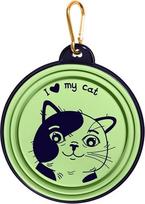 Dubenėlis gyvūnui I Love My Cat, 0.5 l, 12.7 cm x 12.7 cm, žalia sp.