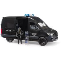 Transporto priemonė su figūrėle Bruder BWorld MB Sprinter Police Special Forces, juoda sp.