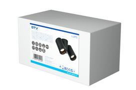 Šviestuvas lubų GTV Lupo OS-LUP-2GU10-10, GU10, 2 x 25 W, juoda sp.