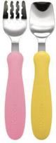 Stalo įrankiai Edison Mama Fork & Spoon Set KJ2831, 18 mėn., nerūdijantysis plienas/polipropilenas (pp), geltona sp./rožinė sp.