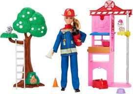 Lėlė su priedais Mattel Barbie Firefighter, 29 cm, įvairių spalvų