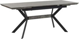 Valgomojo stalas išskleidžiamas Beliani Benson, juoda sp./pilka sp., 140 - 180 cm x 80 cm x 76 cm