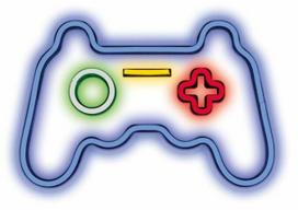 Dekoracija Forever Light Gamepad su LED apšvietimu, 27.5 cm, 1.6 cm, įvairių spalvų