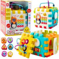 Lavinamasis kubas Lean Toys 6in1 Block Music Cube, 26 cm, įvairių spalvų