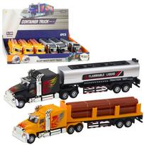 Žaislinis sunkvežimis Lean Toys Container, 1:36, (spalva/dizainas parenkami atsitiktine tvarka)