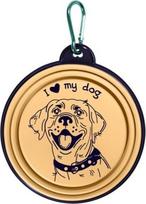 Dubenėlis gyvūnui I Love My Dog, 05 l, 12.7 cm x 12.7 cm, oranžinė sp.