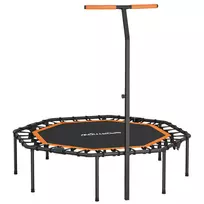 SPORTNOW Fitneso batutas, treniruočių batutas su reguliuojama atramine rankena, stabilus ir tylus, skirtas naudoti patalpose, plienas, oranžinis SPORTNOW