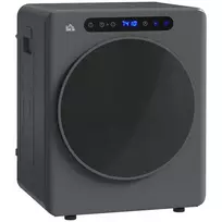 HOMCOM skalbiamosios džiovyklės, 6 programos, 40-60 ℃, 4 kg talpa, kompaktiška, lietimui jautrus valdymas, pilka