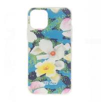 KENZO ORIGINAL dėklas Apple iPhone 11 Pro Max BLUE-baltos spalvos FLOWERS