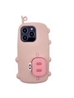 Dėklas dėklas 3D PIG WITH Apple iPhone 15 Pro STAND
