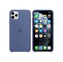 silikoninis dėklas iPhone 11 Pro Max  MY122ZM/A LINEN BLUE