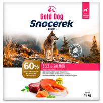 Gold Dog Snocerek jautiena ir lašiša – sausas maistas šunims – 15kg