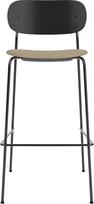 Audo Copenhagen Baro kėdė Co 78,5 cm, juoda, su apmušta boucle sėdyne, smėlio spalvos