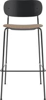 Audo Copenhagen Baro kėdė Co 78,5 cm, juoda, su apmušta sėdyne, smėlio spalvos