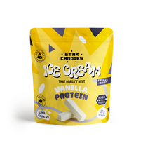 STAR CANDIES Šaltyje džiovinti vanilės skonio proteininiai ledai, 16g