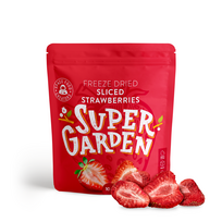 SUPERGARDEN šaltyje džiovintos braškių juostelės, 10g