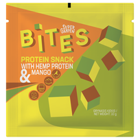 SUPERGARDEN BITES PROTEIN liofilizuoti su kanapių baltymais ir mangu, 10g