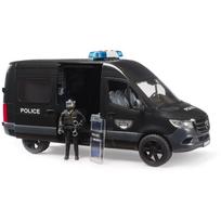 Transporto priemonė su figūrėle Bruder BWorld MB Sprinter Police Special Forces, juoda sp.