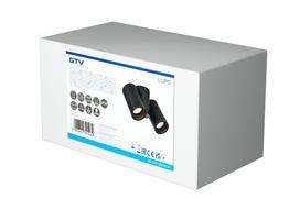 Šviestuvas lubų GTV Lupo OS-LUP-2GU10-10, GU10, 2 x 25 W, juoda sp.
