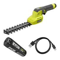 Akumuliatorinės žolės-gyvatvorių žirklės RYOBI RY4CGSA-120, 4,0 V, 2,0 Ah Li-ion, 8/15 cm