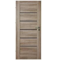 Durų varčia DOMIDOR CARLO B E5, ąžuolo spalvos, su stiklu, 744 x 2030 mm, kairė