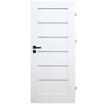 Durų varčia DOMIDOR TORO, baltos spalvos, su stiklu, 844 x 2030 mm, dešinė