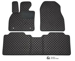 Kilimėliai QuiltyMats  PEUGEOT 5008 2009-2016 (3 vnt.), Black-Black /11-16